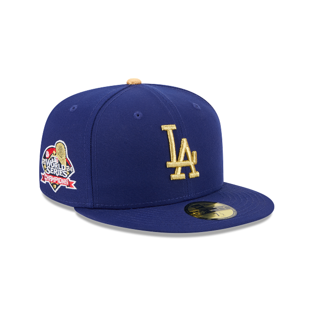 New Era 59Fifty Cappellino Rigido World Series Gold LA Dodgers – MLB Taglia Unica 100% Poliestere