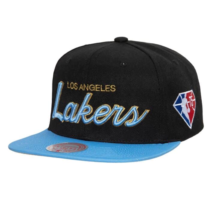 Mitchell & Ness 75th Anniversary Gold Snapback Los Angeles Lakers