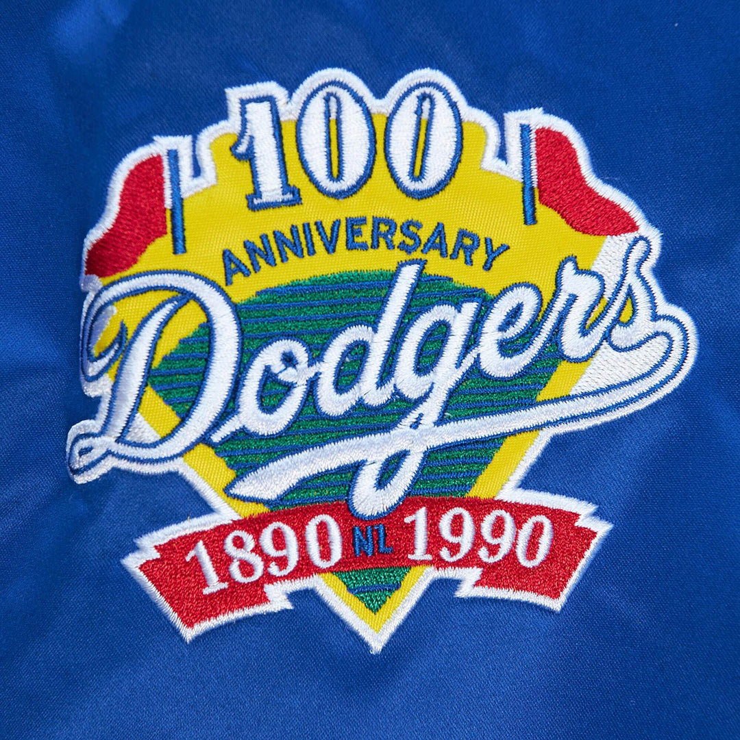 M&N City Collection Lightweight Satin Jacket Los Angeles Dodgers