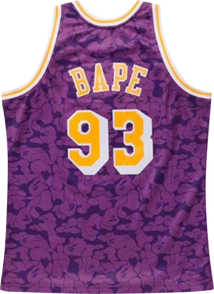 BAPE x Mitchell & Ness Lakers ABC Basketball Swingman Jersey