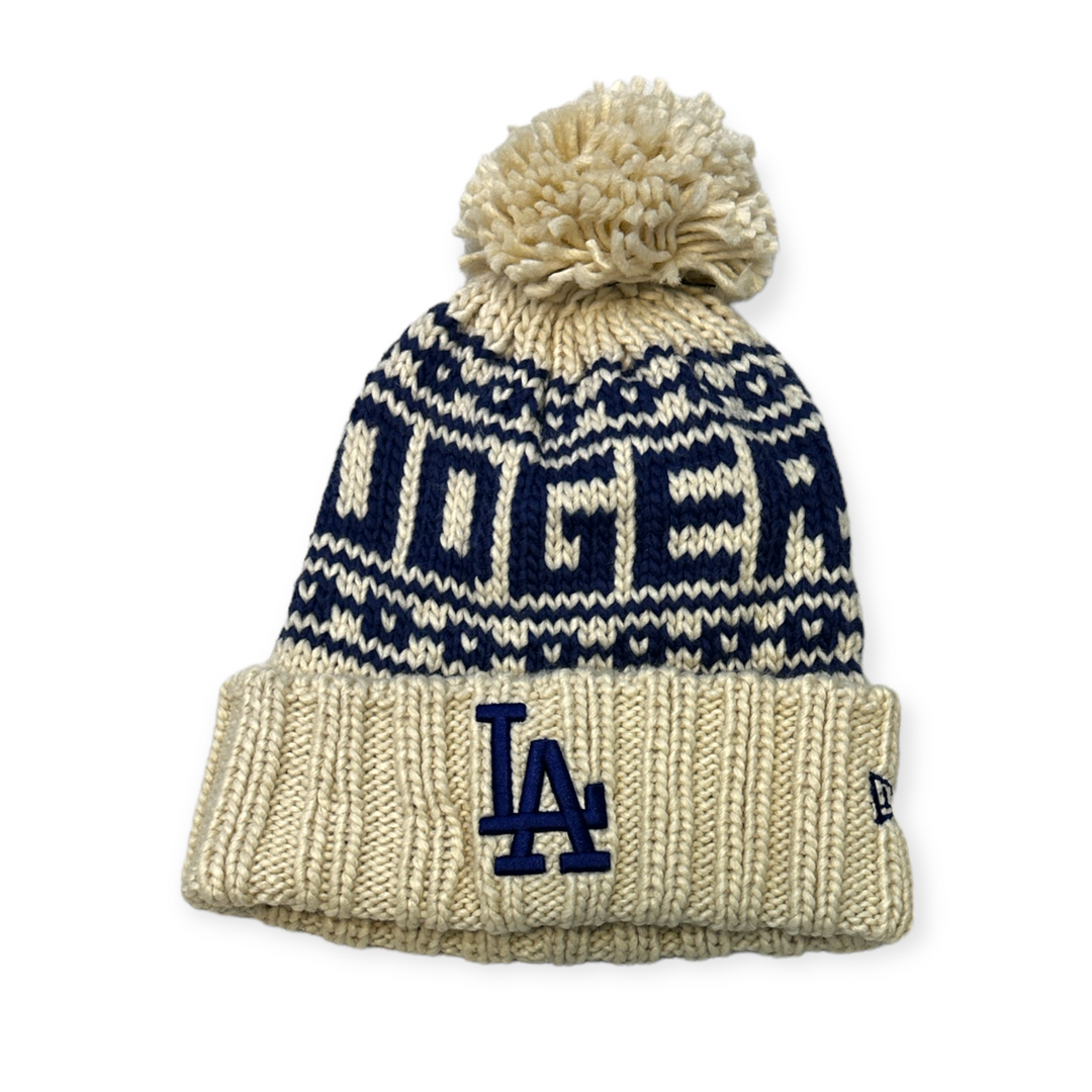 New Era Los Angeles Dodgers Women Cuff Pom Beanie